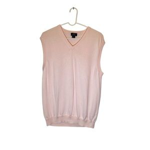 Brooks Bros "346" Men's size Large Pink Supima Cotton Sweater Vest